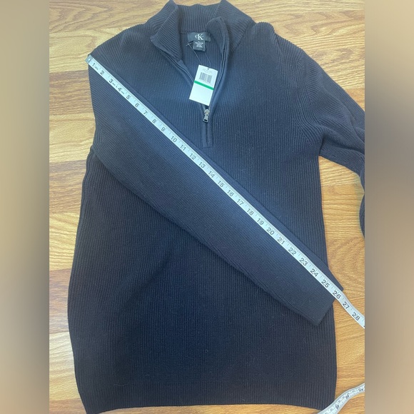 Calvin Klein 1/4 zip up pullover sweater size L in black with NWT - Picture 9 of 9